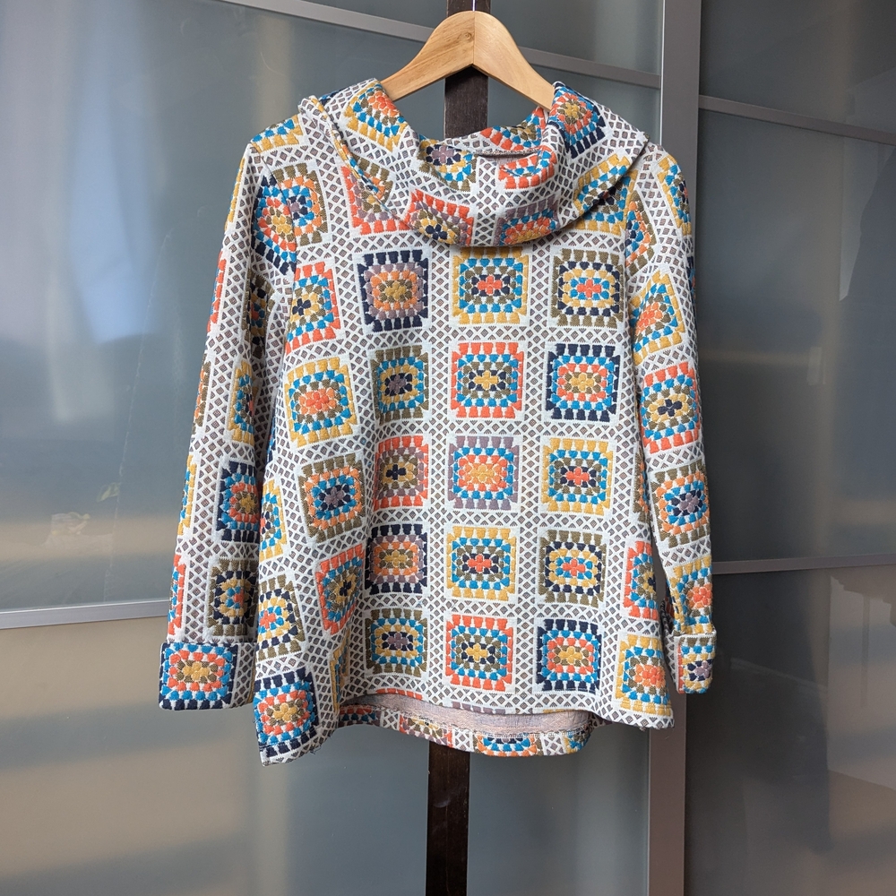 ✴️SALE✴️Preloved Colorful Shannon Passero Geometric Cowl Neck Pullover - Small